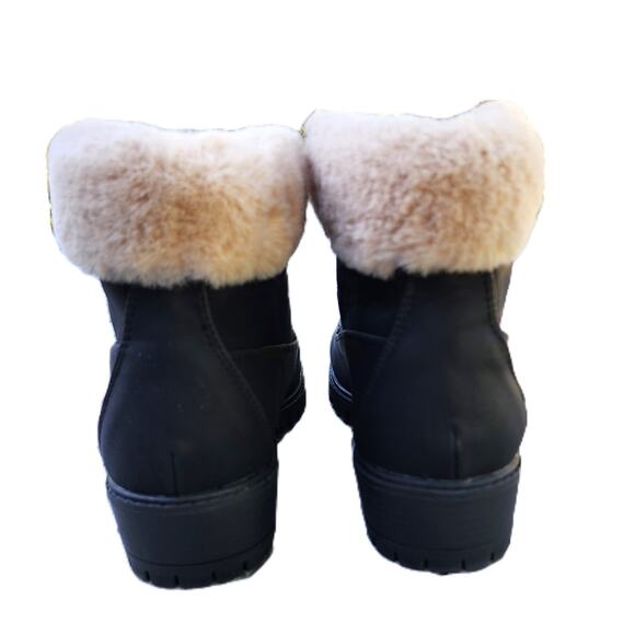 Madden Girl Frannkie Faux Fur Ankle Combat Boots 8 - Picture 6 of 10